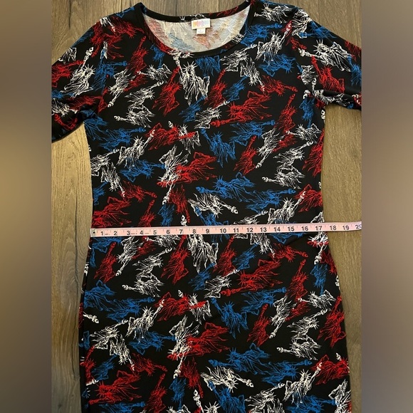 LuLaRoe Patriotic Julia Dress Size Large - Picture 7 of 9